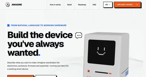 amagine-ai/Amagine3D 저장소의 GitHub 소셜 카드. 왼쪽에 이름과 설명, 오른쪽에 초록 픽셀 로고.