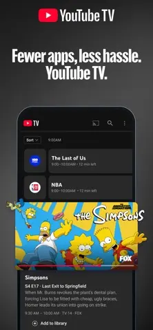 YouTube TV 스크린샷 1