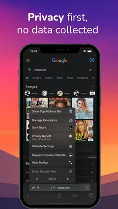 Dark Night - mode for Safari 스크린샷 4