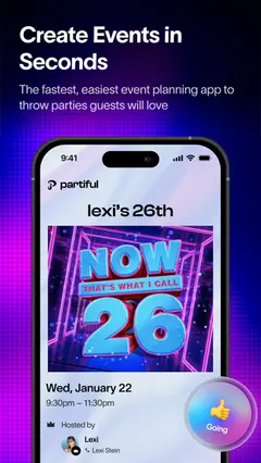 Partiful: Party Invite Maker 스크린샷 1