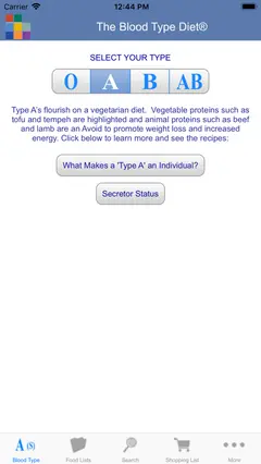 Blood Type Diet® 스크린샷 1