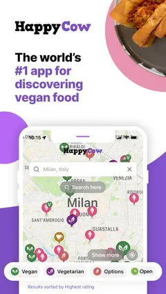 HappyCow - Vegan Food Near You 스크린샷 1