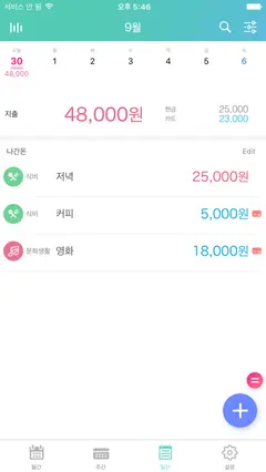 위플 가계부 Pro 스크린샷 4