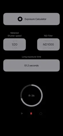 Exposure Calculator 스크린샷 2