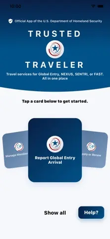 DHS Trusted Traveler 스크린샷 1