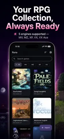Runa: RPG Maker & VN Player 스크린샷 1