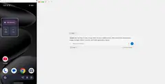 ARTEMIS 사용 화면. 왼쪽에 미러링된 Pixel 홈 화면, 오른쪽 IDE 창에 유튜브 재생 후 자원 사용량을 재라는 /plan 프롬프트.
