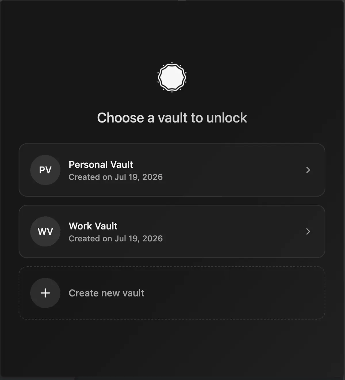 Bramble 확장의 Personal Vault 목록: 항목 1,100개, 필터와 검색, GitHub·1Password Business 항목