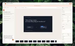 Design Studio AI 작업 공간. 가운데에 What should we create? 입력창, 아래에 템플릿 여섯 종.