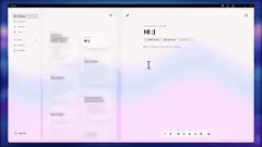 Edge-Drop 선반이 화면 가장자리에서 열린 모습 — 텍스트·이미지·파일 카드가 세로로 쌓여 있고 그중 하나를 다른 앱으로 끌어 놓는 장면