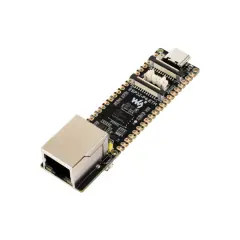 ESP-KVM 브라우저 콘솔 — 대상 PC 바탕화면에 우클릭 메뉴가 열려 있고, 아래 상태 바와 영상 설정 패널이 보이는 화면