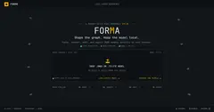 Forma 편집 화면. 가운데 캔버스에 샘플 ONNX 모델 그래프가 펼쳐져 있고 Conv 노드가 선택돼 오른쪽 Layer Inspector에 수정 가능한 속성·텐서 크기·파라미터 수가 보입니다.