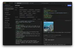 LLM Space 데스크톱 앱: 왼쪽에 모델·도구·변수·시스템 프롬프트 설정, 오른쪽에 사용자 메시지와 어시스턴트의 skill 도구 호출·응답이 보이는 에이전트 스레드 화면