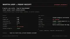 MartinLoop 홈페이지. "Watch your AI burn $5.20. Then watch MartinLoop close the loop for $2.30."라는 문구가 있습니다.