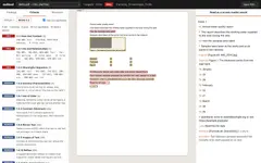 outloud 검사 화면. 왼쪽에 오류·경고 목록, 가운데에 표시가 얹힌 PDF, 오른쪽에 화면낭독기가 읽는 순서가 나란히 있다.