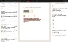 outloud 검사 화면. 왼쪽에 오류·경고 목록, 가운데에 표시가 얹힌 PDF, 오른쪽에 화면낭독기가 읽는 순서가 나란히 있다.